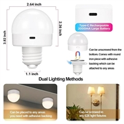Lampadina ricaricabile con RGB e telecomando - E27 - 2 pezzi.