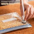 Sottovuoto portatile ricaricabile con 10 sacchetti sottovuoto - Grigio scuro