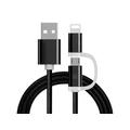 Cavo intrecciato Reekin 2-in-1 - MicroUSB e Lightning - 1m