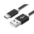 Cavo USB-A / USB-C intrecciato in nylon di Reekin - 2A, 1m - Nero
