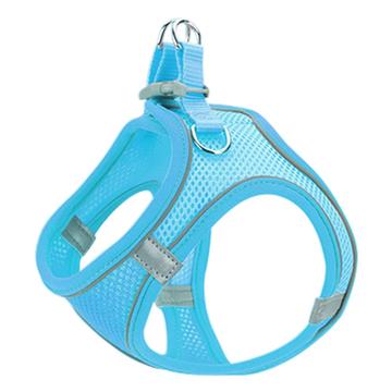 Pettorina riflettente per cani e gatti con guinzaglio - L - Blu cielo