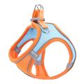 Pettorina catarifrangente per cani e gatti con guinzaglio - L - Arancione / Blu