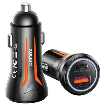 Caricabatterie da auto Remax CC05 54W - USB, Tipo-C - Nero