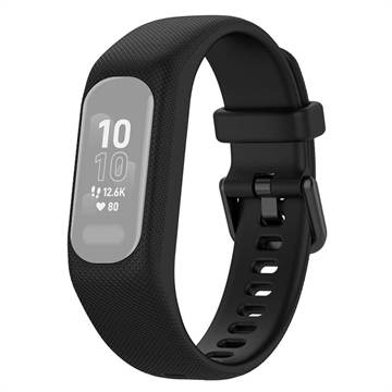 Cinturino di Ricambio in Silicone con Telaio Integrato Garmin Vivosmart 5 - Nero
