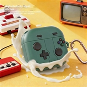 Custodia in silicone con moschettone per Samsung Galaxy Buds 4/4 Pro Retro Gamepad - Verde