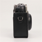 Custodia in pelle retrò per fotocamera Fujifilm Instax Mini 12/11/9/8 con tracolla - Nera