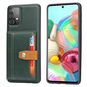 Custodia in Stile Retrò con Portafoglio per Samsung Galaxy A53 5G - Verde