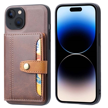 Custodia con Portafoglio Retro Style per iPhone 15 - Marrone
