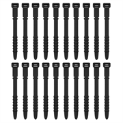 Fascette in silicone riutilizzabili - 20 pezzi - Nero