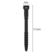 Fascette in silicone riutilizzabili - 20 pezzi - Nero