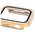 Custodia con Strass Decorativo con Protezione dello Schermo per Apple Watch SE (2022)/SE/6/5/4 - 40mm - Oro