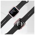 Custodia con Strass Decorativo con Protezione dello Schermo per Apple Watch SE (2022)/SE/6/5/4 - 40mm - Rosa
