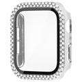 Custodia con Strass Decorativo con Protezione dello Schermo per Apple Watch SE (2022)/SE/6/5/4 - 40mm - Argenta