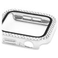 Custodia con Strass Decorativo con Protezione dello Schermo per Apple Watch SE (2022)/SE/6/5/4 - 40mm - Argenta