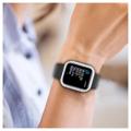 Custodia con Strass Decorativo con Protezione dello Schermo per Apple Watch SE (2022)/SE/6/5/4 - 40mm - Argenta