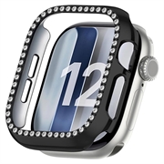 Custodia con Strass Decorativo con Protezione dello Schermo per Apple Watch Series 12 - 43mm