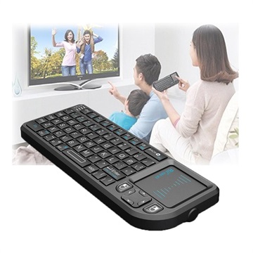 2.4Ghz Wireless Mini Keyboard with Touchpad - Black