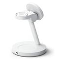 Caricabatterie wireless Ringke 3-in-1 MagSafe da 25W, Qi 2.2 - iOS, Android - Bianco