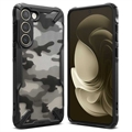 Custodia Ibrida Ringke Fusion X Design Samsung Galaxy S23+ 5G - Camouflage / Nera