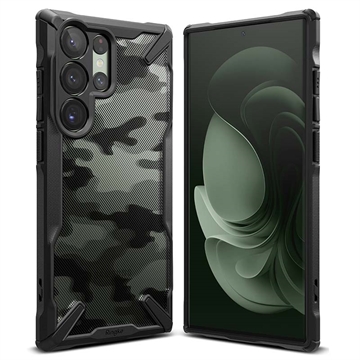 Custodia Ibrida Ringke Fusion X Design per Samsung Galaxy S23 Ultra 5G - Camouflage