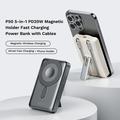 Power bank magnetico Rock P50 5-in-1 da 10000mAh - Nero