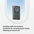 Power bank magnetico Rock P50 5-in-1 da 10000mAh - Nero