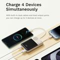 Power bank Rock P90 da 20000mAh con cavi USB-C e Lightning - Bianco