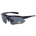 RockBros Occhiali da ciclismo polarizzati con 5 lenti - Nero