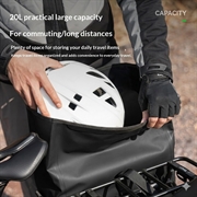 Borsa posteriore impermeabile per bici Rockbros AS-166 da 20litri con tracolla - Nero