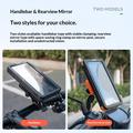 Supporto magnetico impermeabile Rockbros per telefoni cellulari per biciclette e e-bike - 4.7"-6.9" - Nero