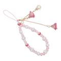 Ciondolo a forma di rosa con perline di cristallo - Rosa