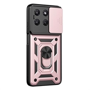 Custodia ibrida con anello rotante e protezione per fotocamera per Motorola Moto G37/G37 Power/G47
