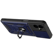 Custodia ibrida con anello rotante e protezione per fotocamera per Samsung Galaxy A07 4G/5G - Blu