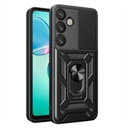 Custodia ibrida con anello rotante e protezione per fotocamera per Samsung Galaxy A57 - Nera