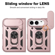 Custodia ibrida con anello rotante e protezione per fotocamera per iPhone Duo - Rosa Oro