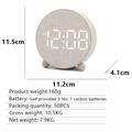 Sveglia digitale a LED rotonda con doppia sveglia - Beige