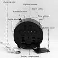 Sveglia digitale a LED rotonda con doppia sveglia - Nera