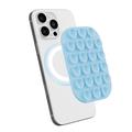 Supporto per telefono con ventosa in silicone MagSafe arrotondato - Azzurro