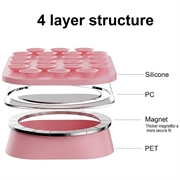 Supporto per telefono con ventosa in silicone MagSafe arrotondato - Rosa