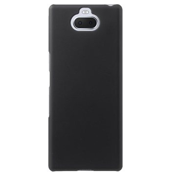 Cover in Plastica Gommata per Sony Xperia 10 - Nera