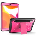 Custodia Ibrida Rugged per iPad 10.2 con Supporto - Rosa Neon