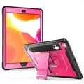 Custodia Ibrida Rugged per iPad 10.2 con Supporto - Rosa Neon