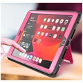 Custodia Ibrida Rugged per iPad 10.2 con Supporto - Rosa Neon