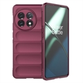 Cover in TPU Serie Rugged per OnePlus 11 - Vino Rosso