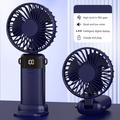 Mini ventilatore portatile pieghevole S1 con display LED e 5 velocità - Blu