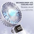 Mini ventilatore portatile pieghevole S1 con display LED e 5 velocità