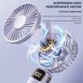 Mini ventilatore portatile pieghevole S1 con display LED e 5 velocità