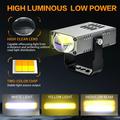 Faretto ausiliario a LED S10 da 16W - Luce bianca, gialla, mista – 6000lm, IP68 - Argento