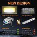 Faretto ausiliario a LED S10 da 16W - Luce bianca, gialla, mista – 6000lm, IP68 - Argento