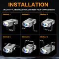 Faretto ausiliario a LED S10 da 16W - Luce bianca, gialla, mista – 6000lm, IP68 - Argento